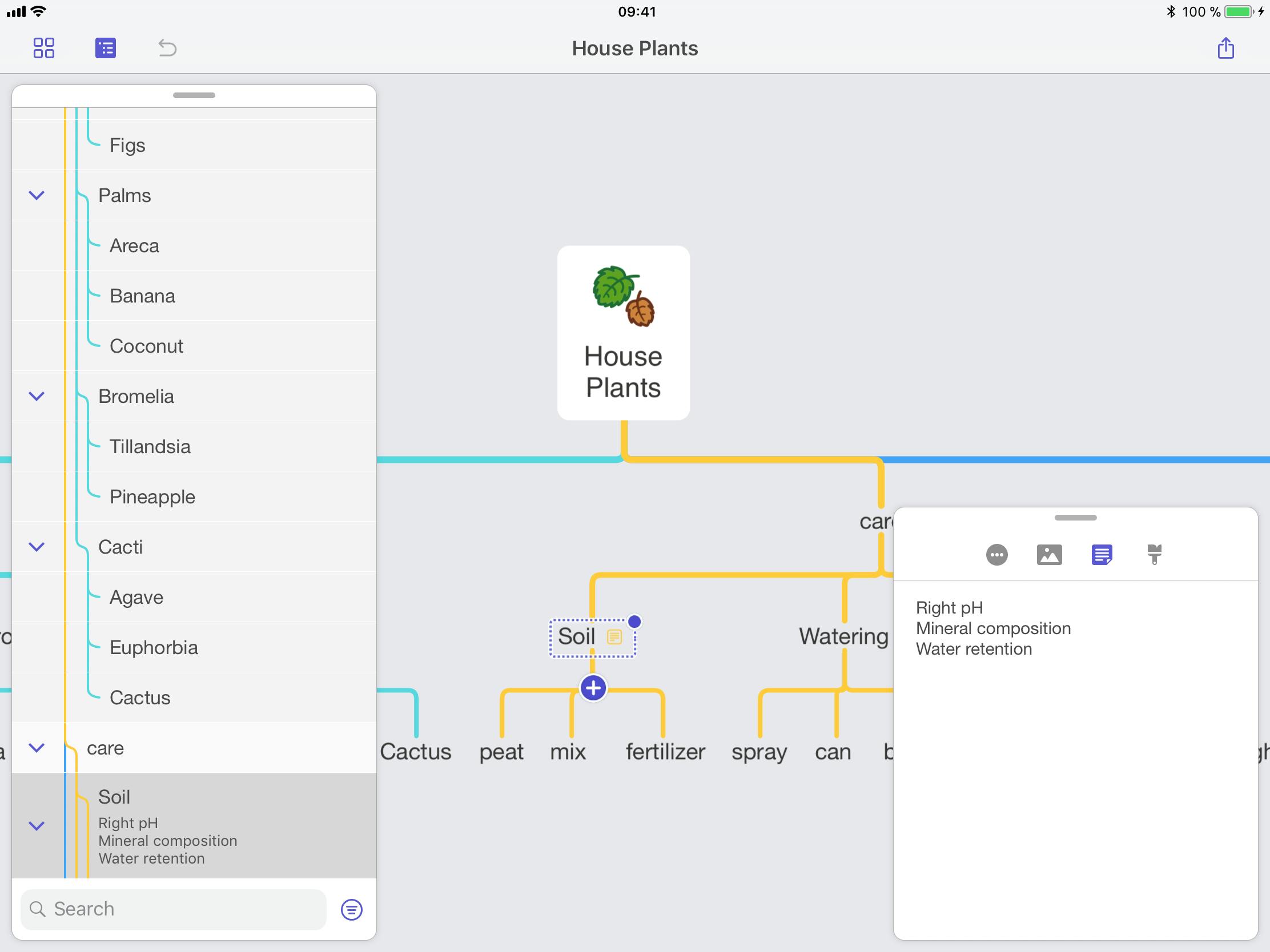 MindNode 5 for iOS on iPad