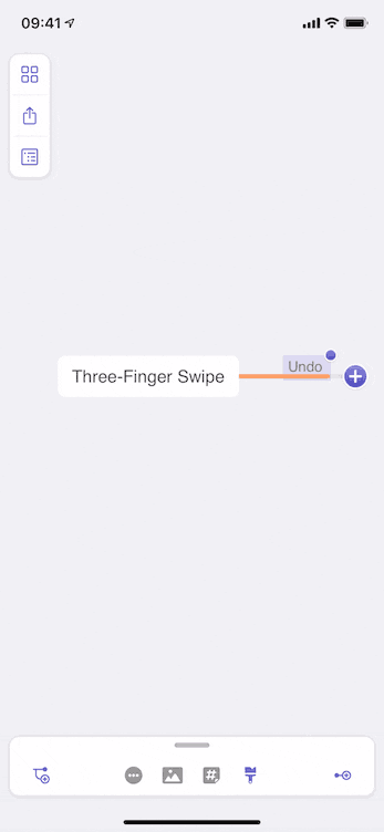 Undo an action with a 3-finger swipe