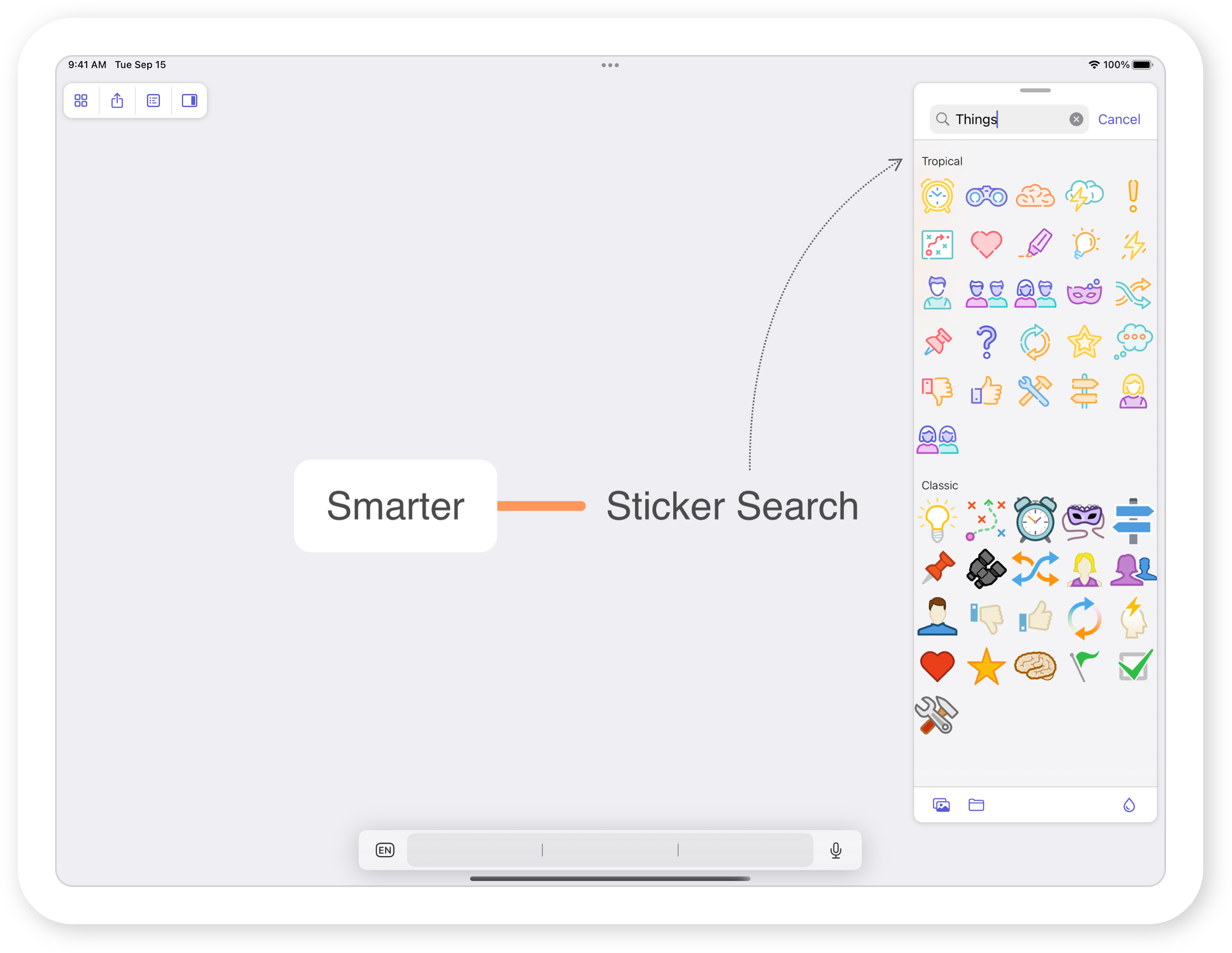Smarter Sticker Search in MindNode 2021.3