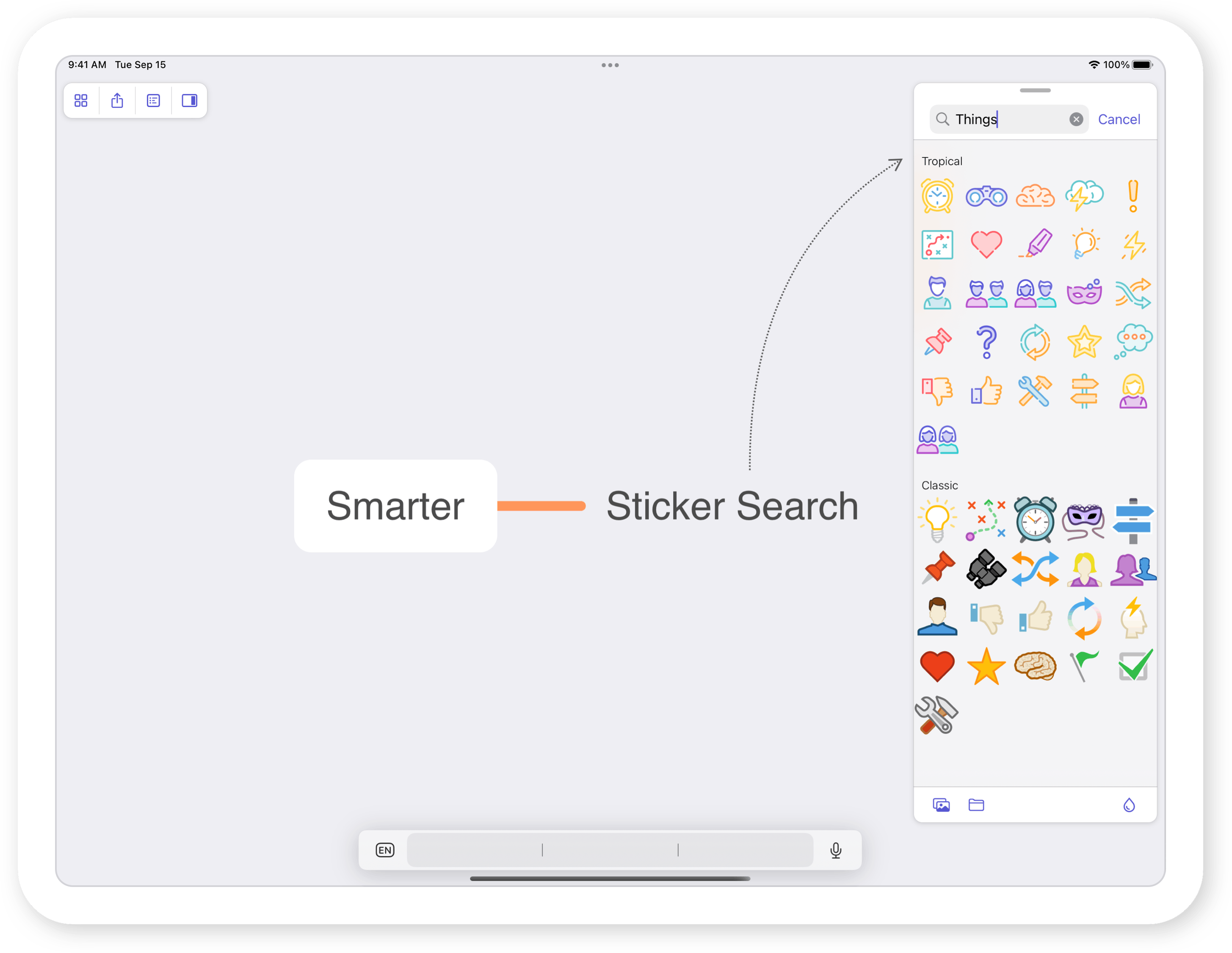 Smarter Sticker Search in MindNode 2021.3