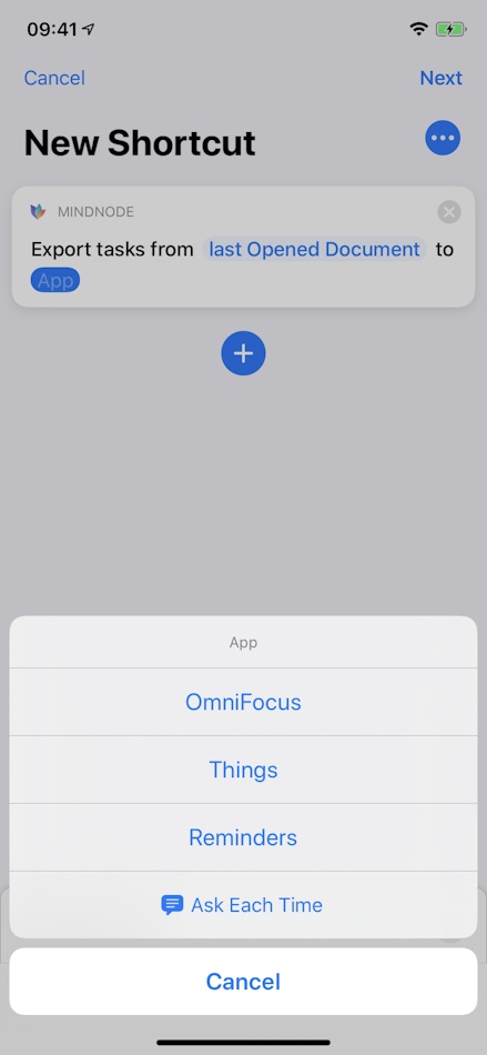 New Shortcut Actions in MindNode 7.1