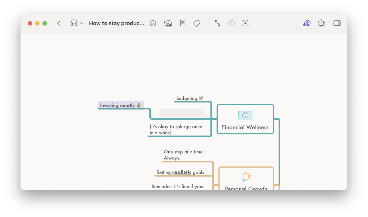 When dragging a node, a shadow will indicate where the node would snap to.