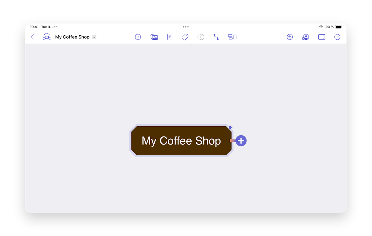 Adding your first idea to the main node