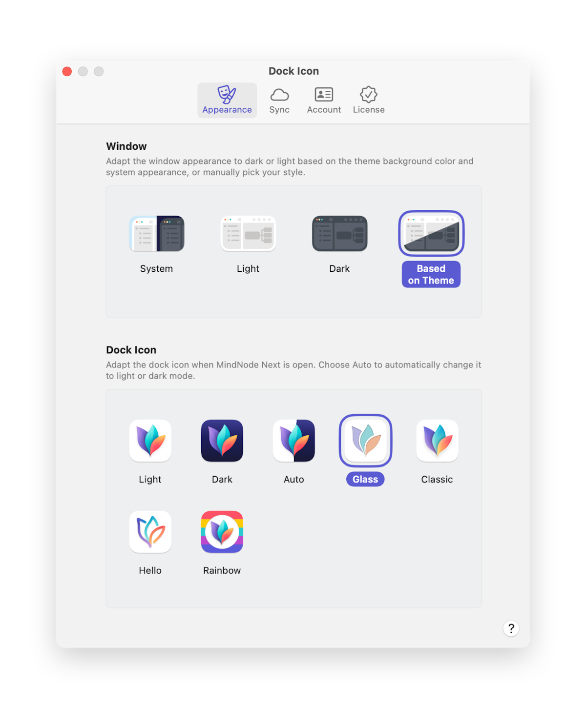 macOS apperance settings
