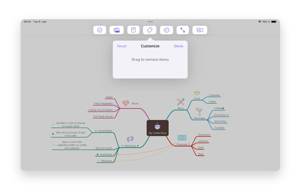 iOS Toolbar customization