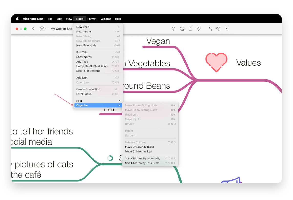 Organize your nodes (macOS)