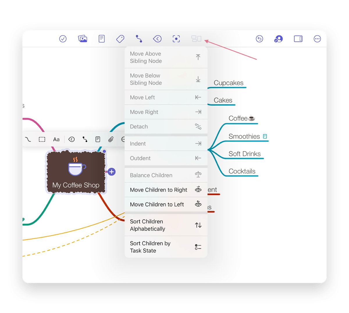 Organize your nodes (ipadOS)
