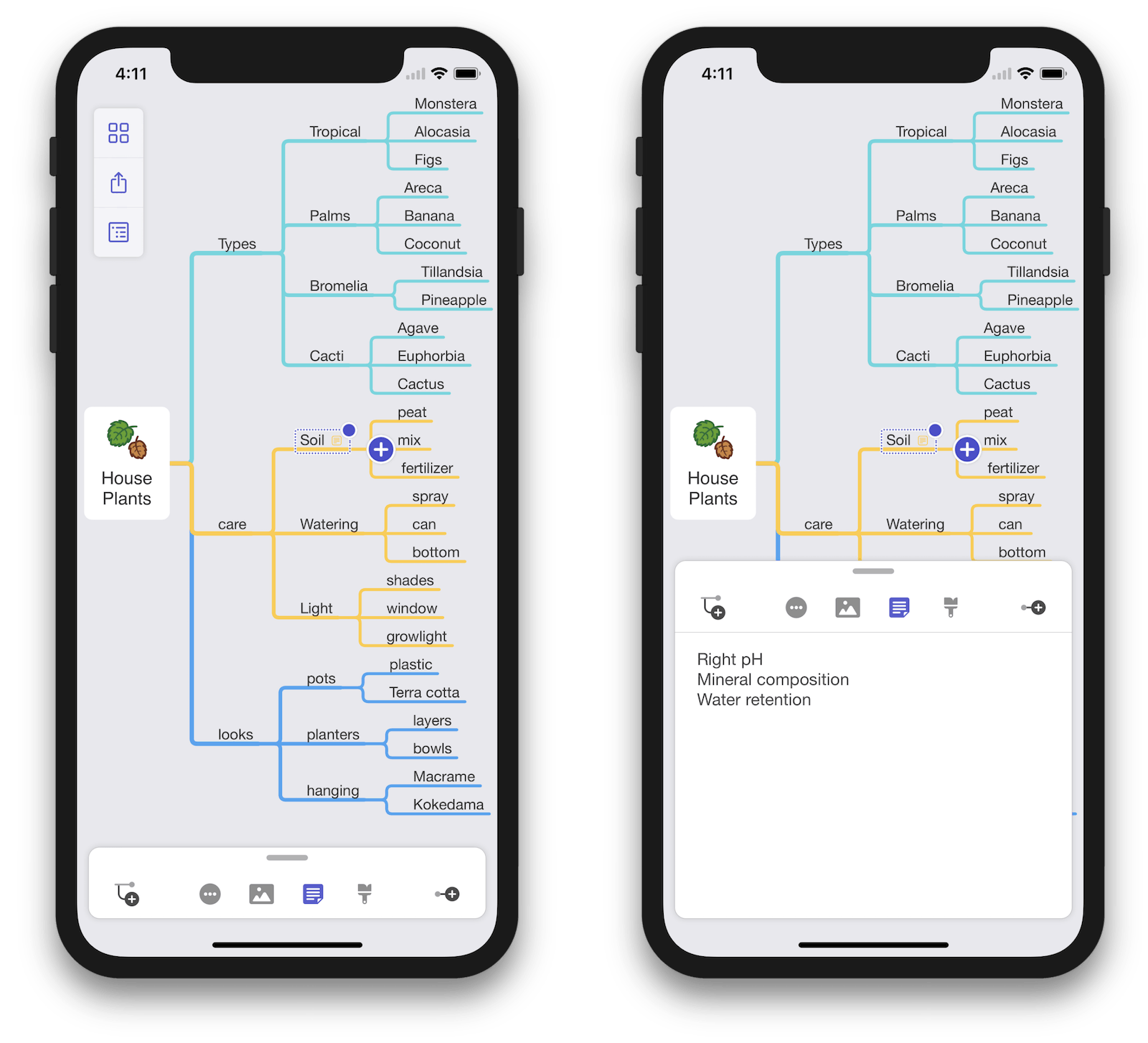 MindNode 5 for iOS on iPhone X