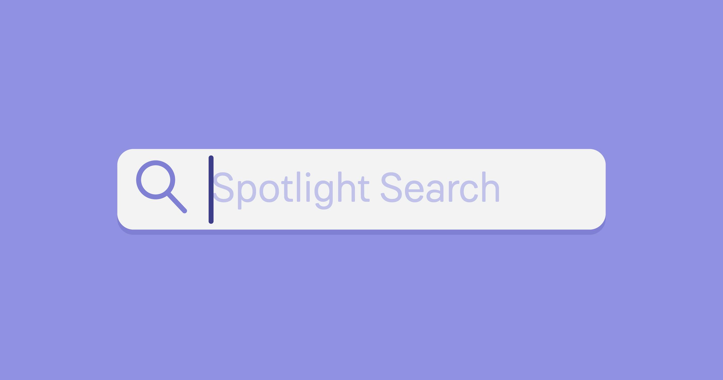 Spotlight Search text input field