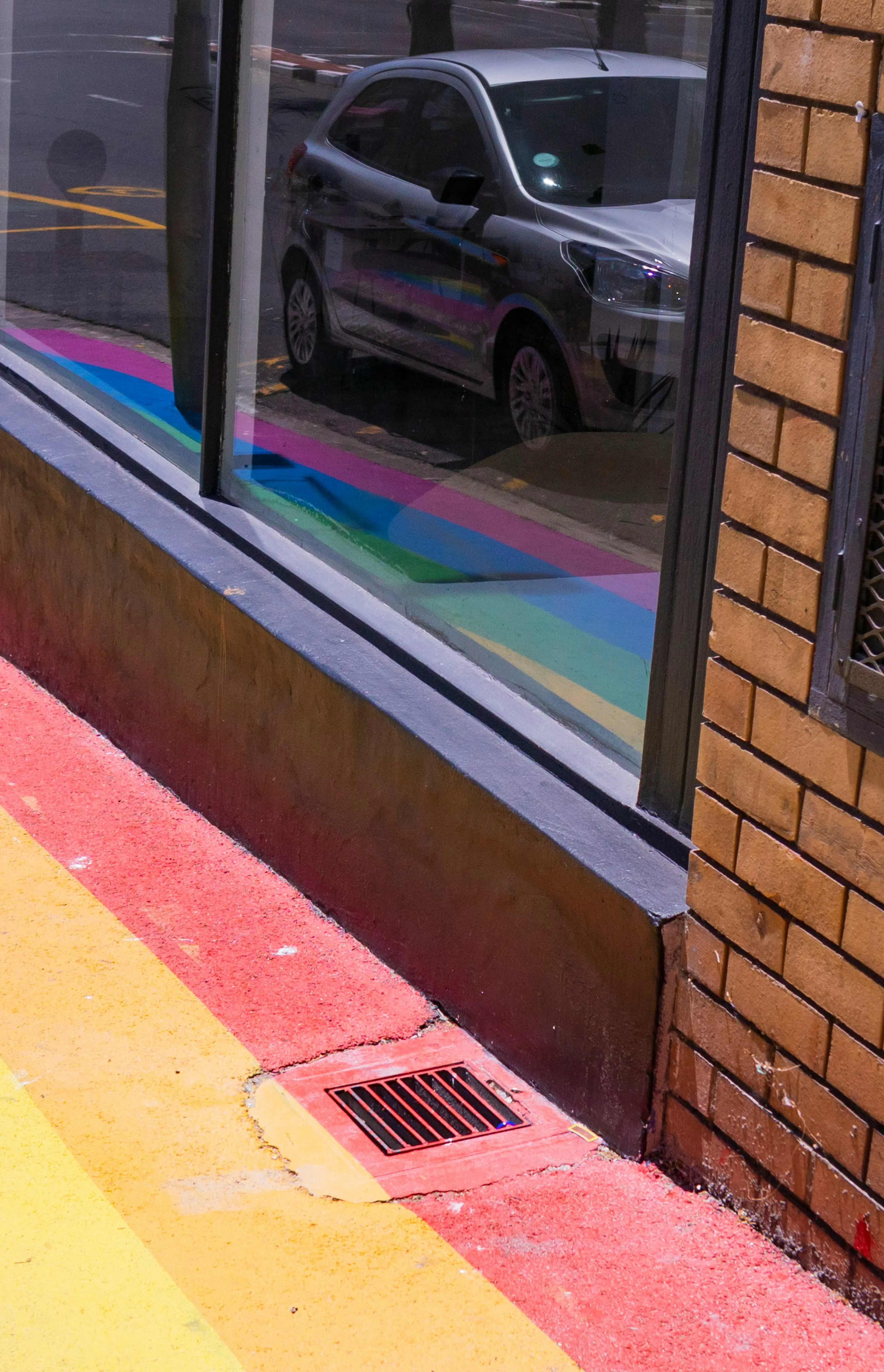 black metal framed glass door