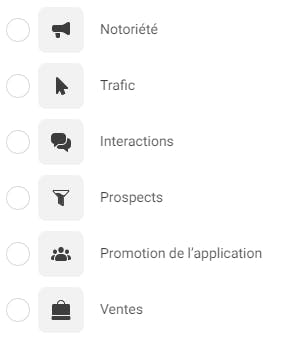 Choix de l'objectif de campagne pour votre stratégie de dropshipping