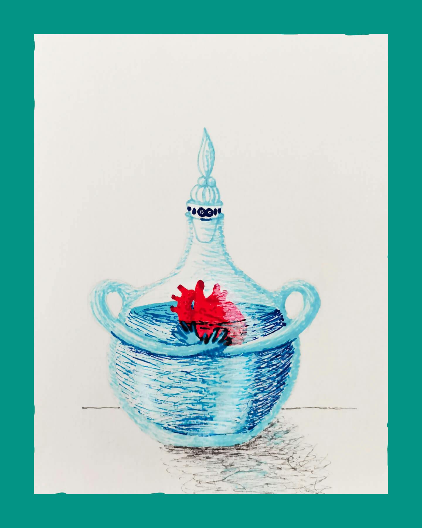 Illustratie getekend met de hand. Verhaal over gevoelens die altijd eerst wordt aangeproken boven het verstand. Mensen zijn snel geraakt - Illustration dessinée à la main. Une histoire sur les sentiments qui priment toujours sur la raison. Les gens sont facilement touchés