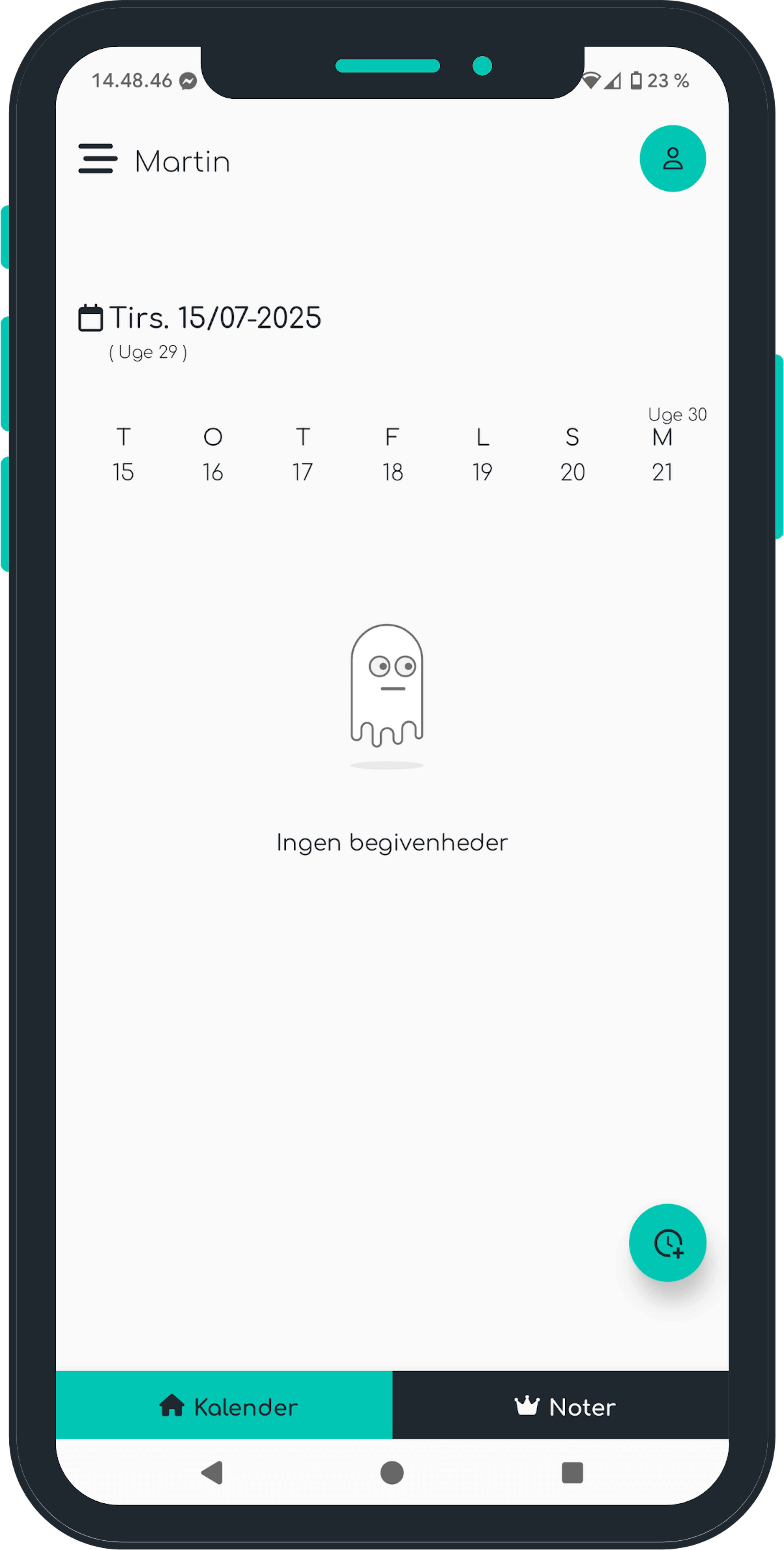 Screenshot af flere profiler