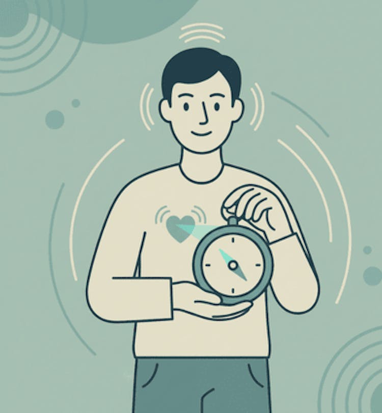 Illustration af sit indre kompas