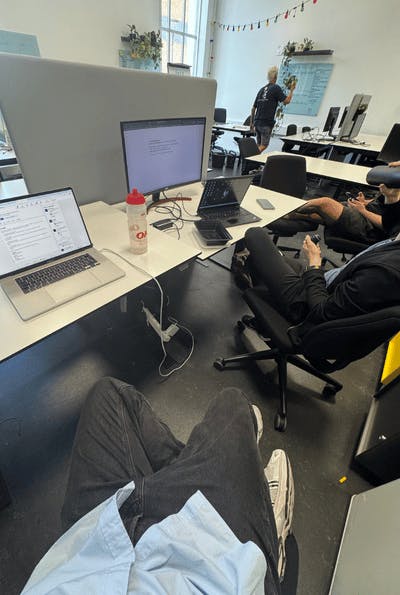 Billede af vores setup i GROW på EAAA