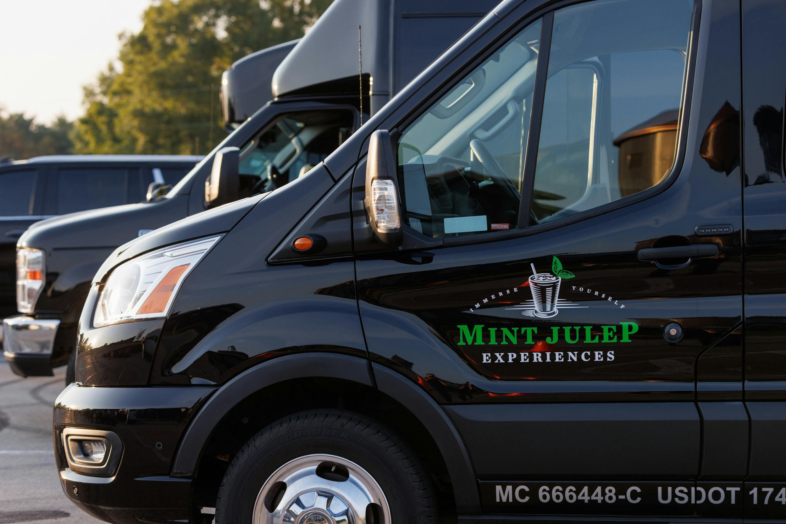 Mint Julep Experiences vehicles parked side by side
