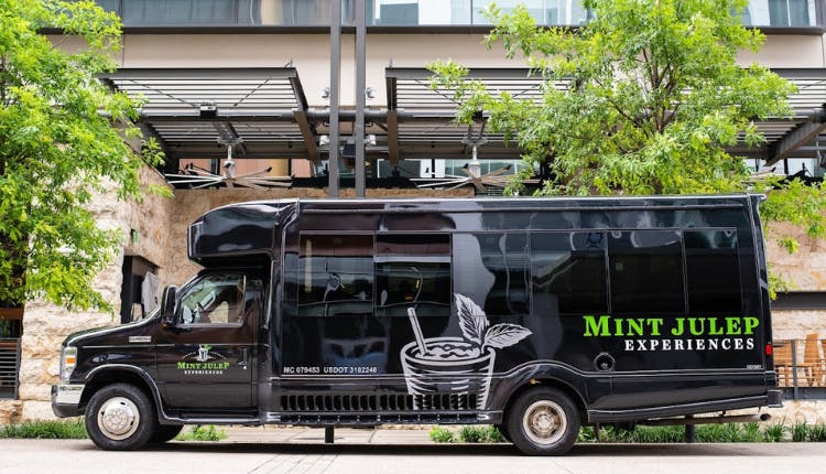 A Mint Julep Experiences luxury shuttle.