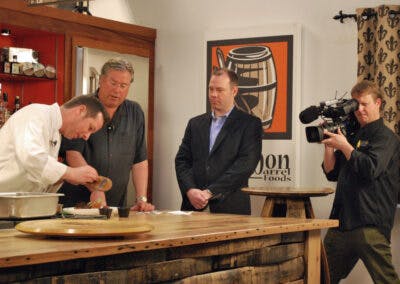 Behind the scenes of the "Secrets of Bluegrass Chefs," showcasing the kitchen and chefs in action.