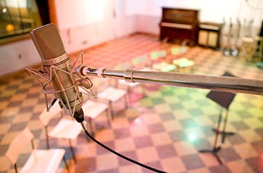 A microphone in Historic RCA Studio B, located in Nashville, would have a distinct vintage charm.