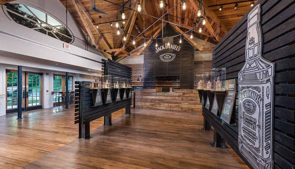 An interior view of Jack Daniel's White Rabbit Bottle Shop.