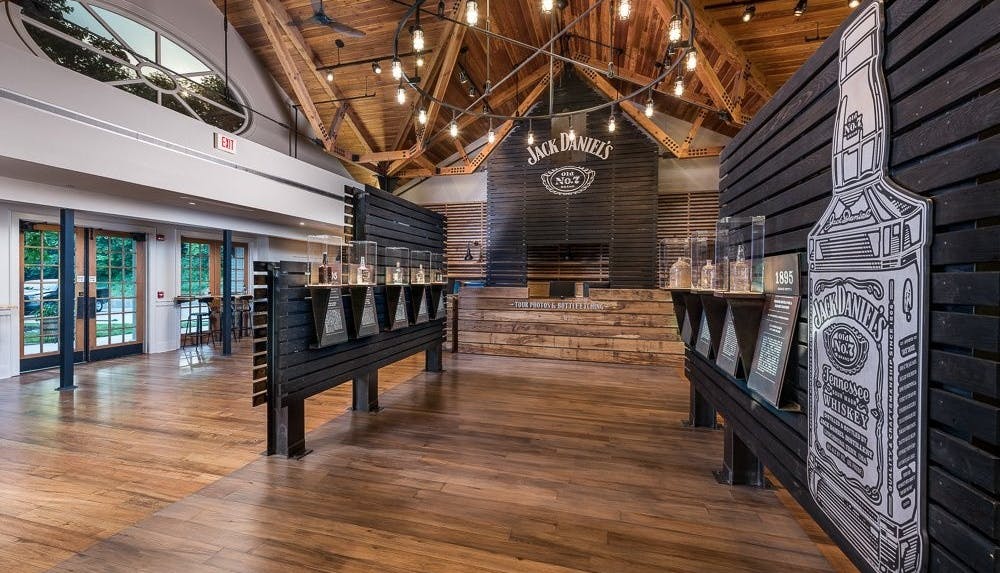 An interior view of Jack Daniel's White Rabbit Bottle Shop.