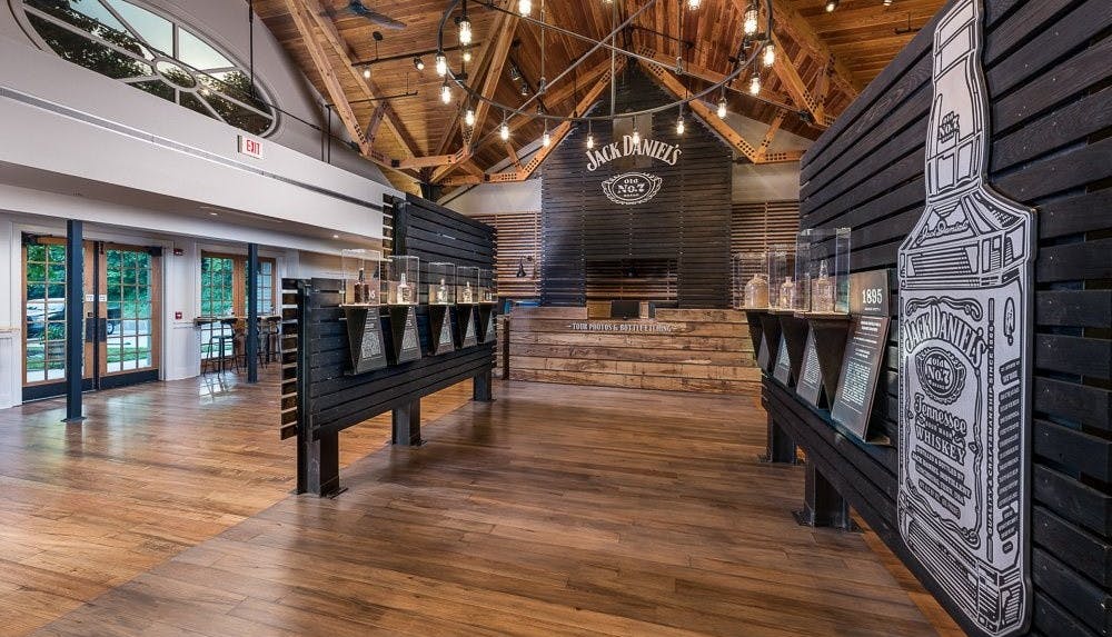 An interior view of Jack Daniel's White Rabbit Bottle Shop.