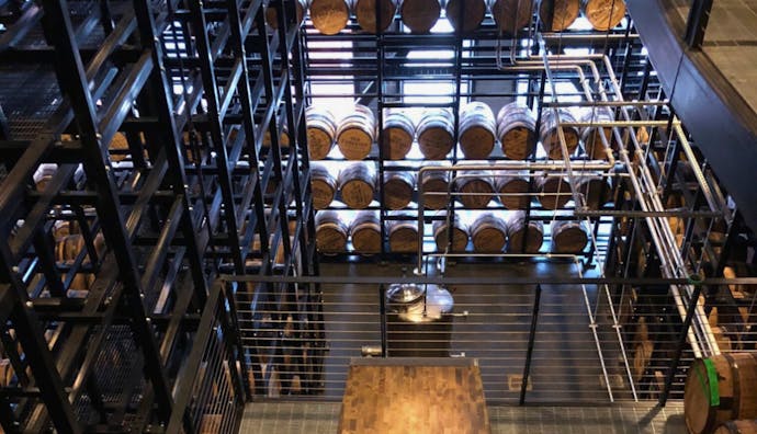 An interior view of Old Forester Distillery.