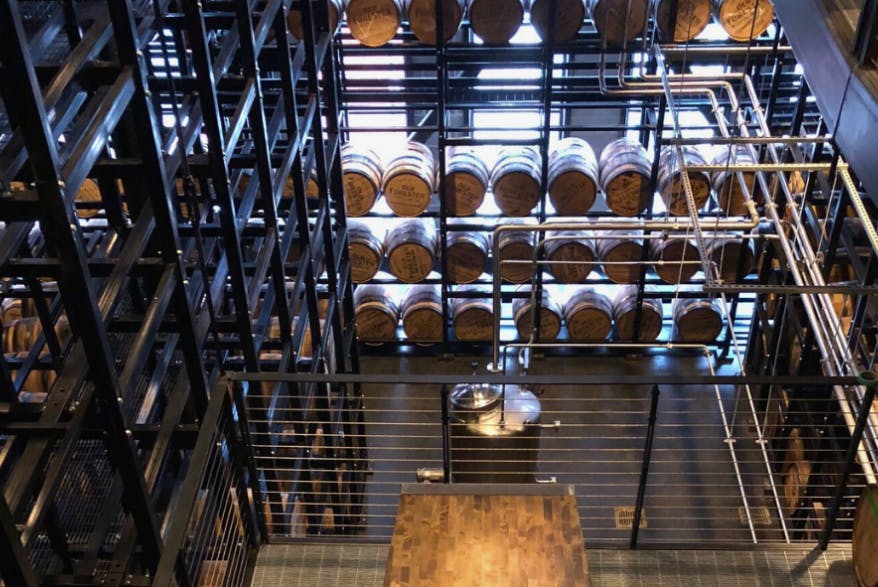 An interior view of Old Forester Distillery.
