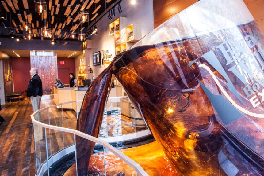 An interior view of Evan Williams Bourbon.