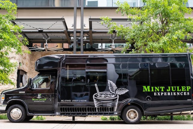 A Mint Julep Experiences luxury shuttle.