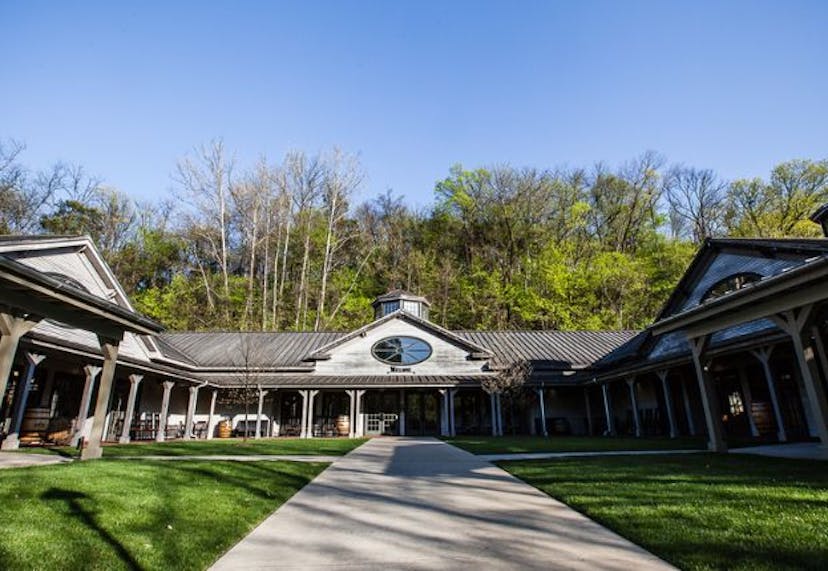The exterior front of Jack Daniel's Distillery.