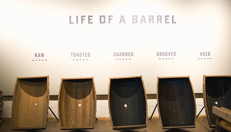 The life of a barrel, from raw to aged.