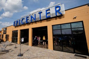 The facade of the Epicenter building.