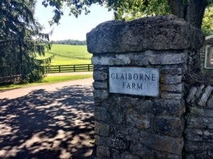The entrance to the Claiborne Farm.
