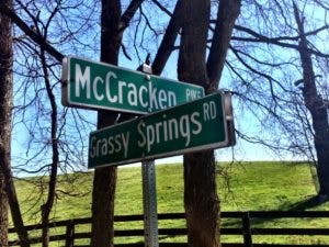 McCracken and Grassy Springs road signs.