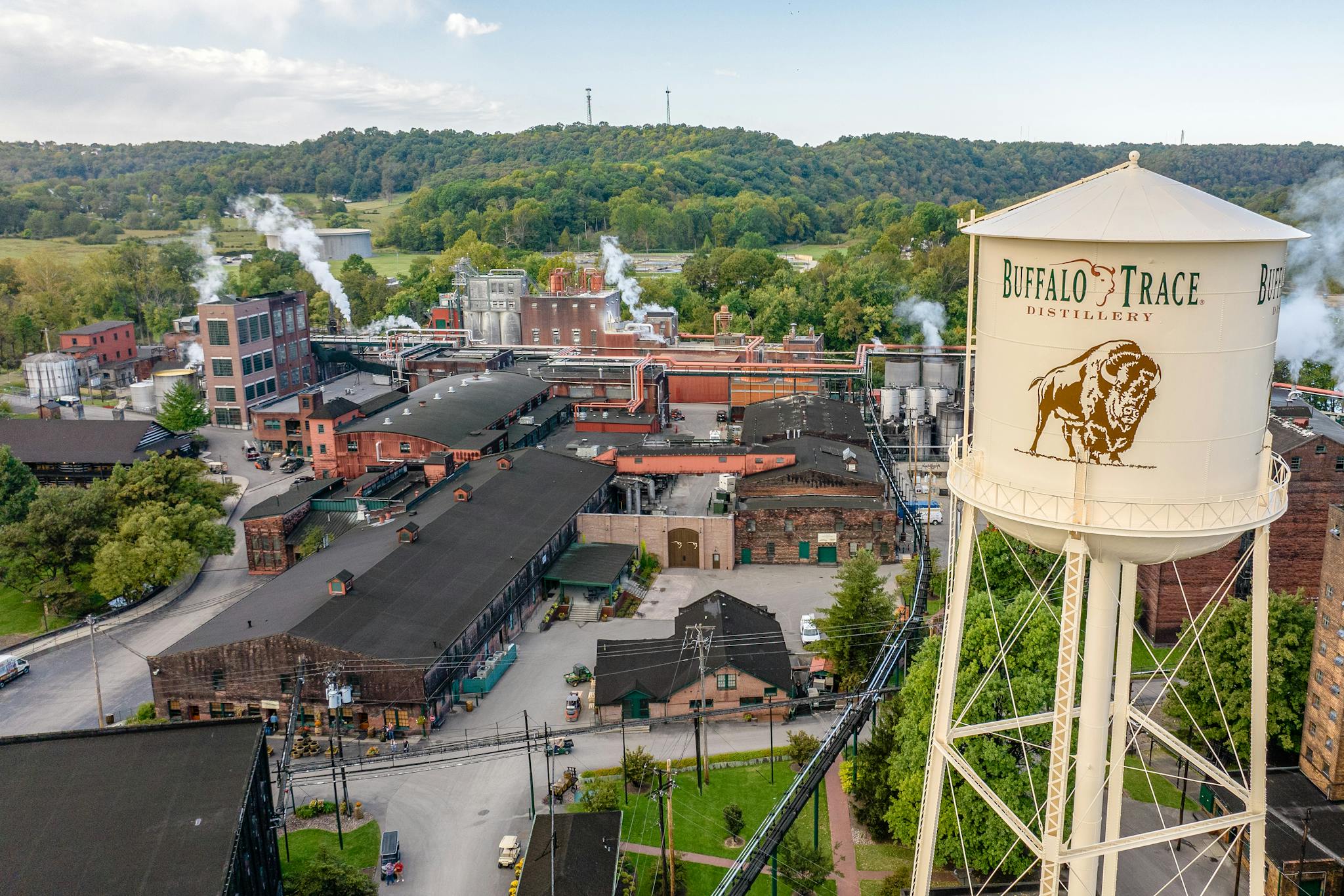An ariel photo of Buffalo Trace Distillery maker of Pappy Van Winkle
