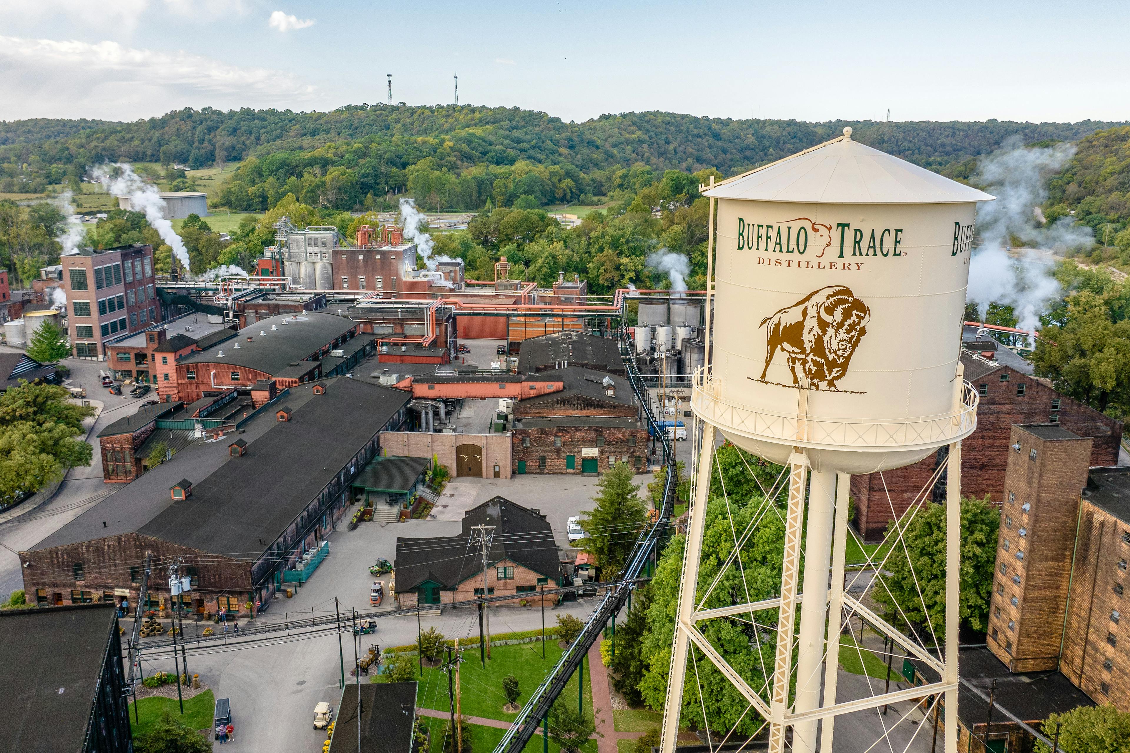 An ariel photo of Buffalo Trace Distillery maker of Pappy Van Winkle
