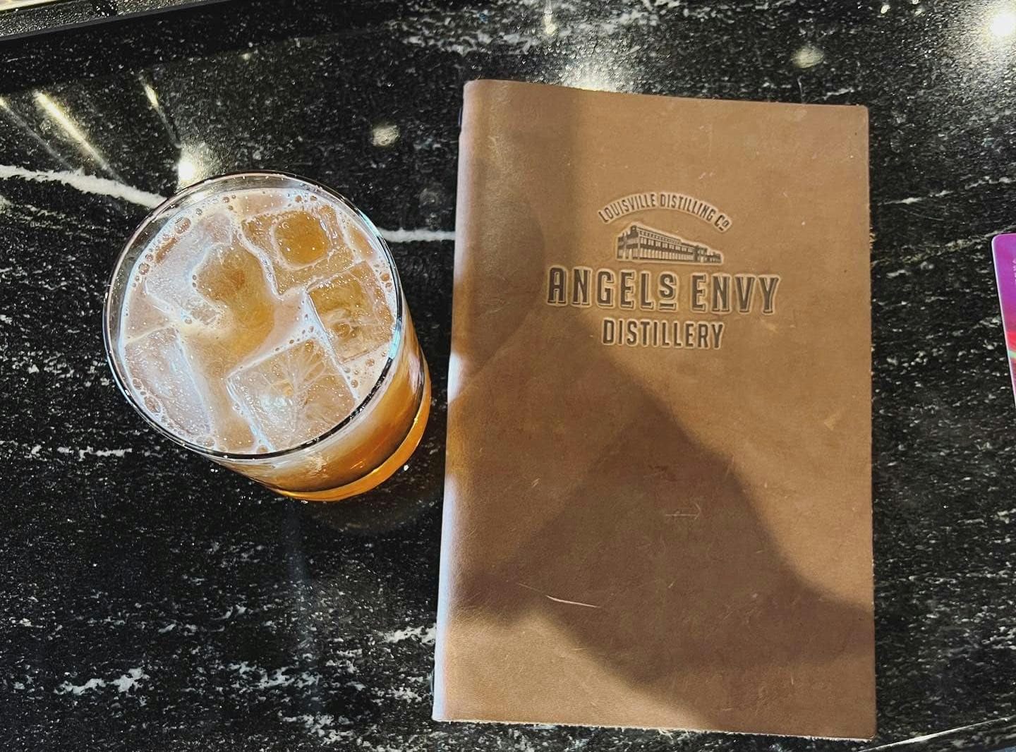 a signature cocktail from the angel's envy distillery bar