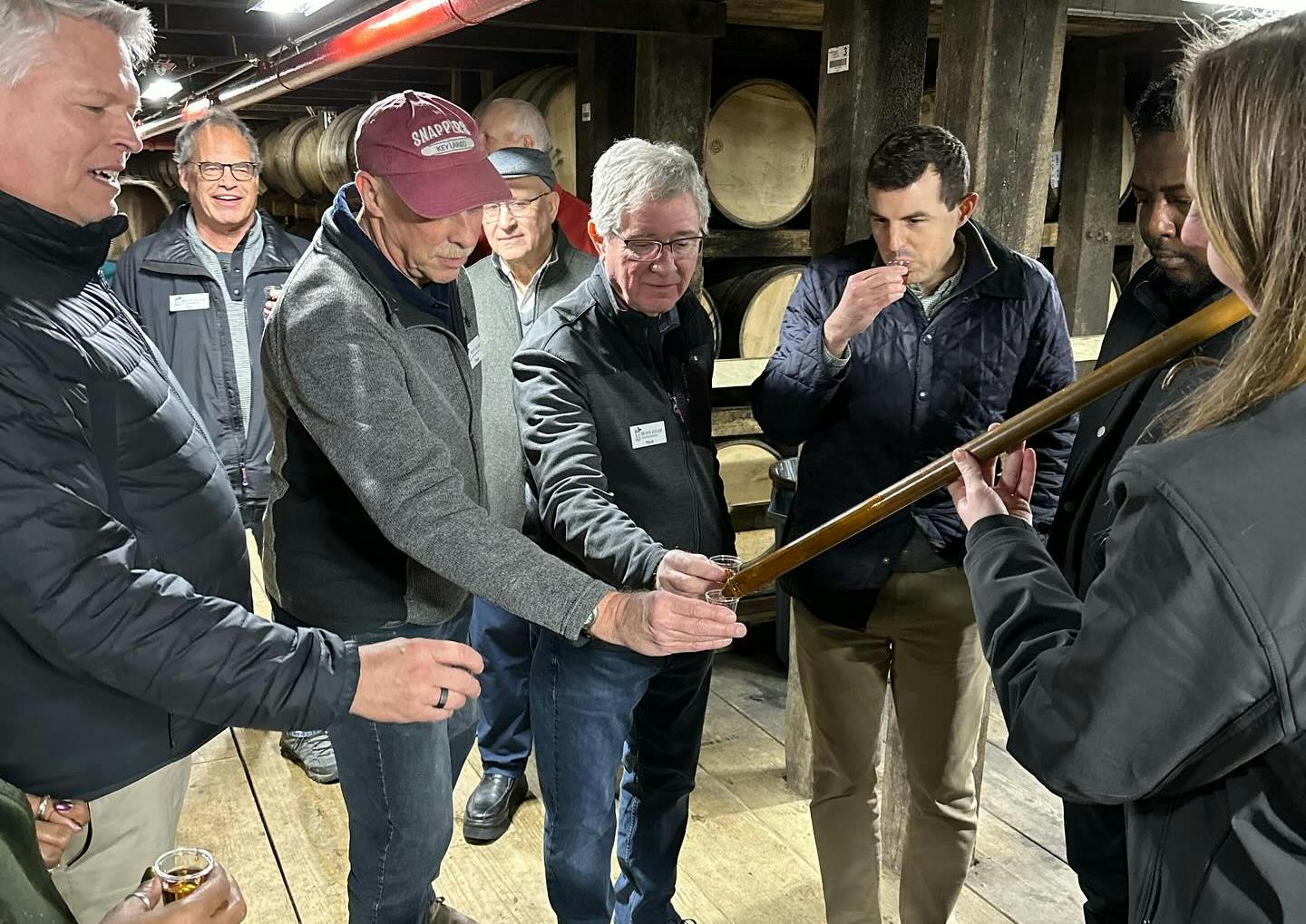 A barrel thieving experience at jim beam distillery