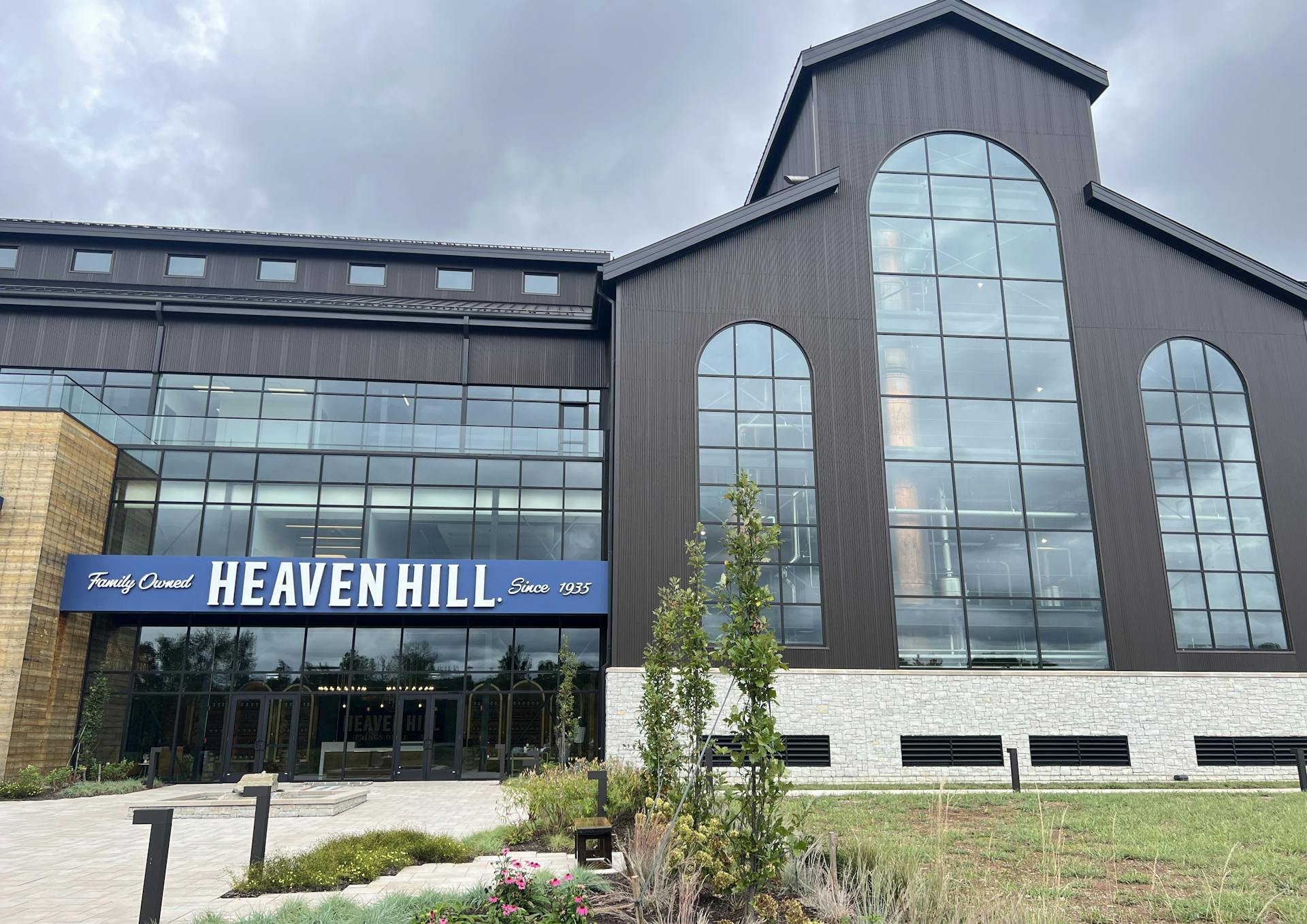 the exterior of heaven hill's new spring hill distillery experience