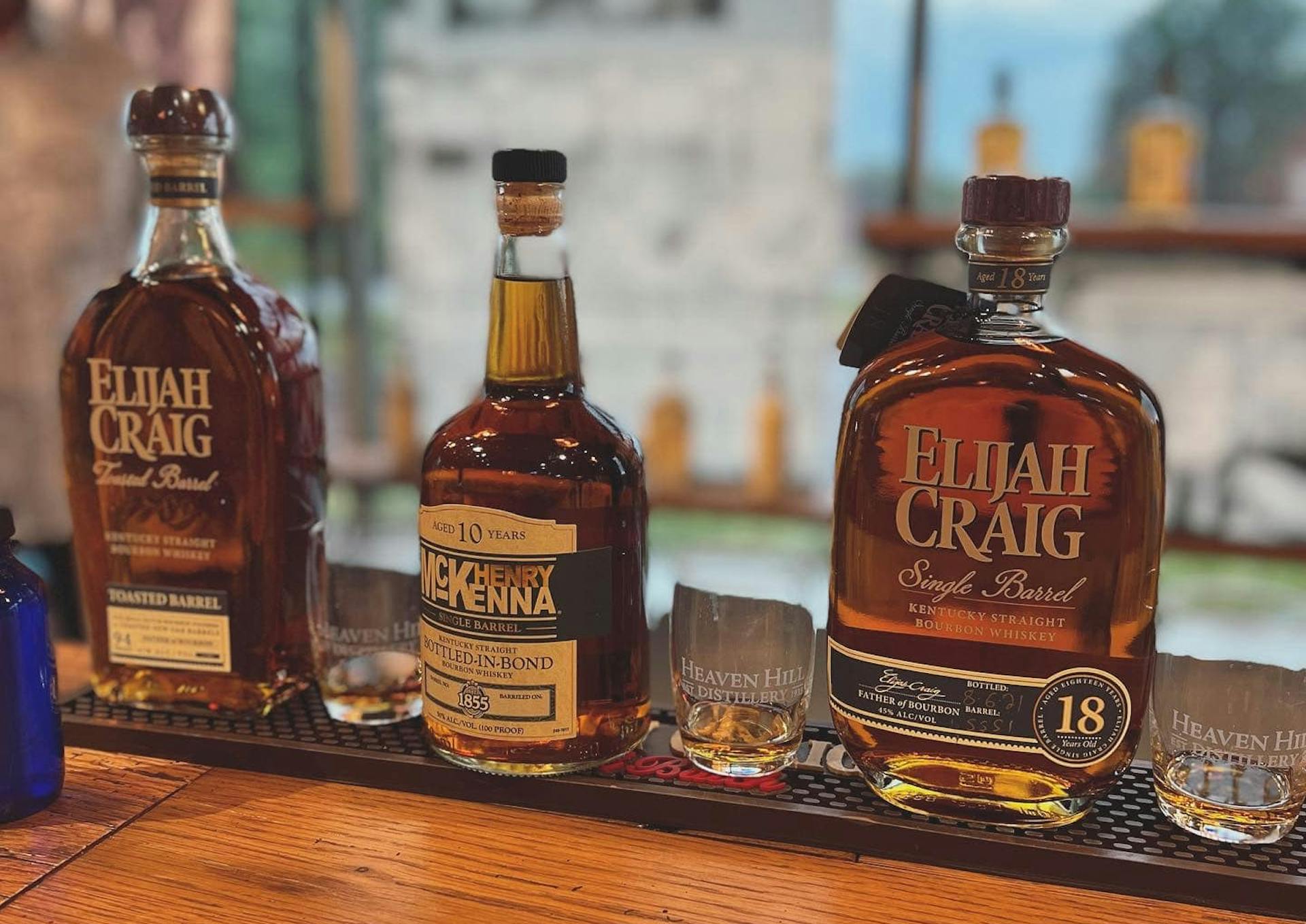 bottles featured on the heaven and evan tour tasting