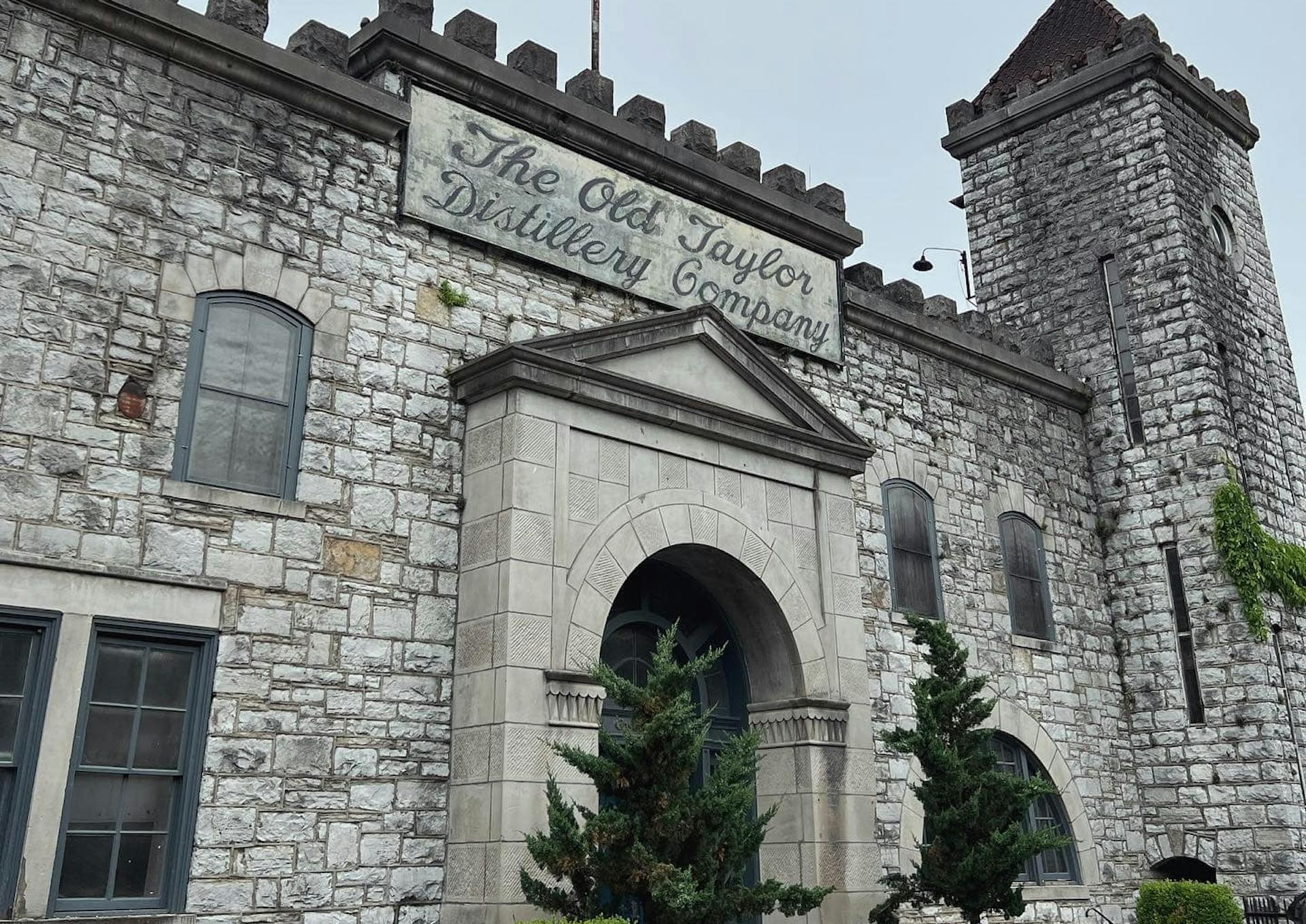 A close up shot of castle & key's exterior