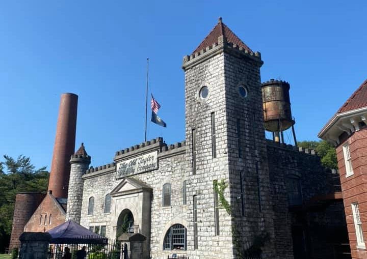 the exterior of castle & key distillery