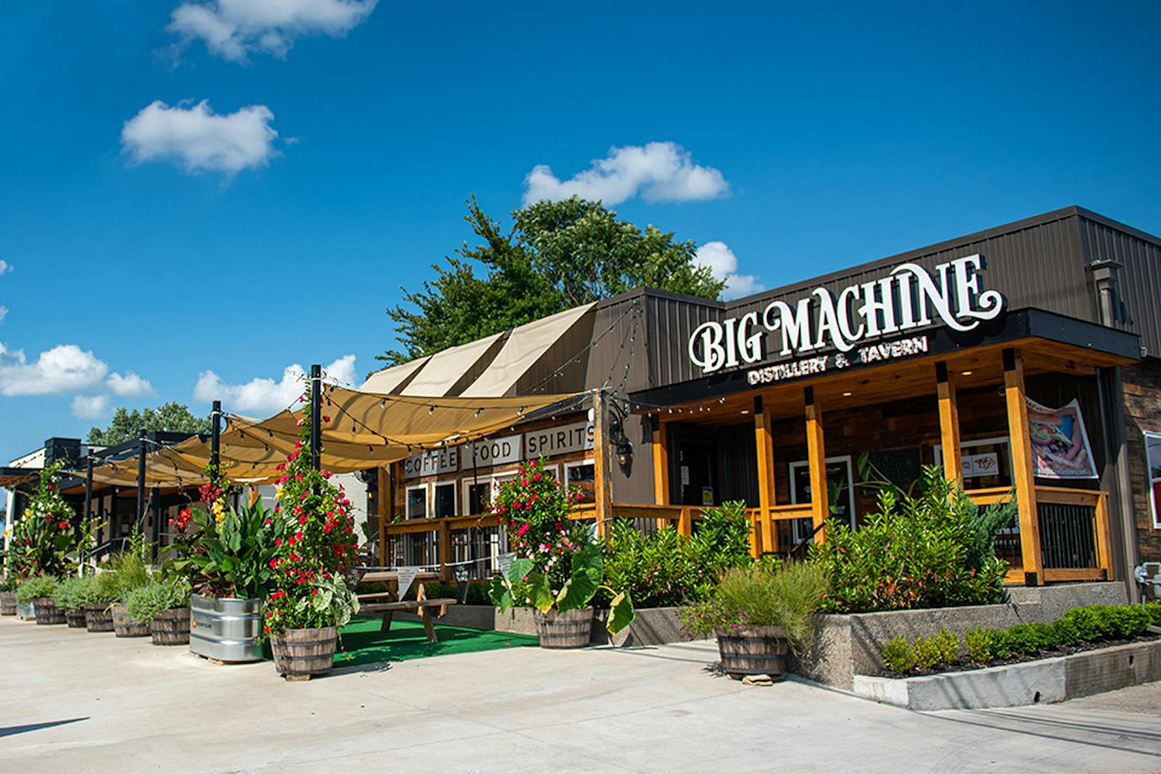 the exterior of Big Machine Distillery, a stop on Nashville's Best Whiskey Tour by Mint Julep Experiences