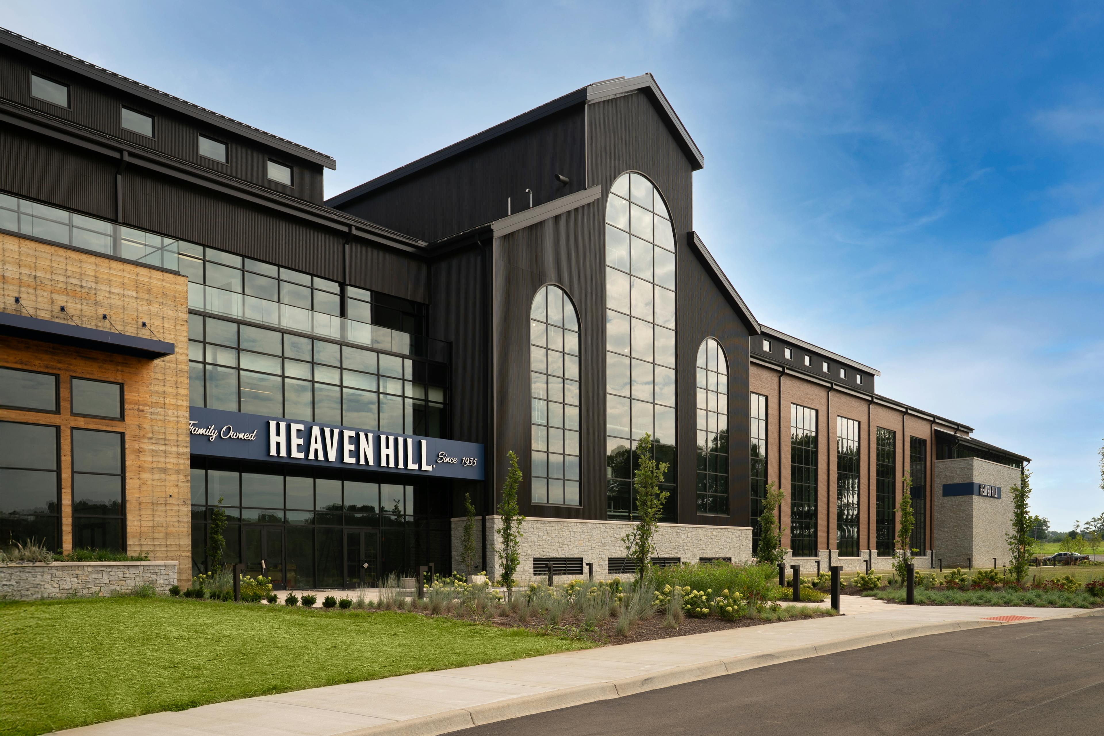 An exterior photo of the Heaven Hills Springs Distillery now producing bourbon