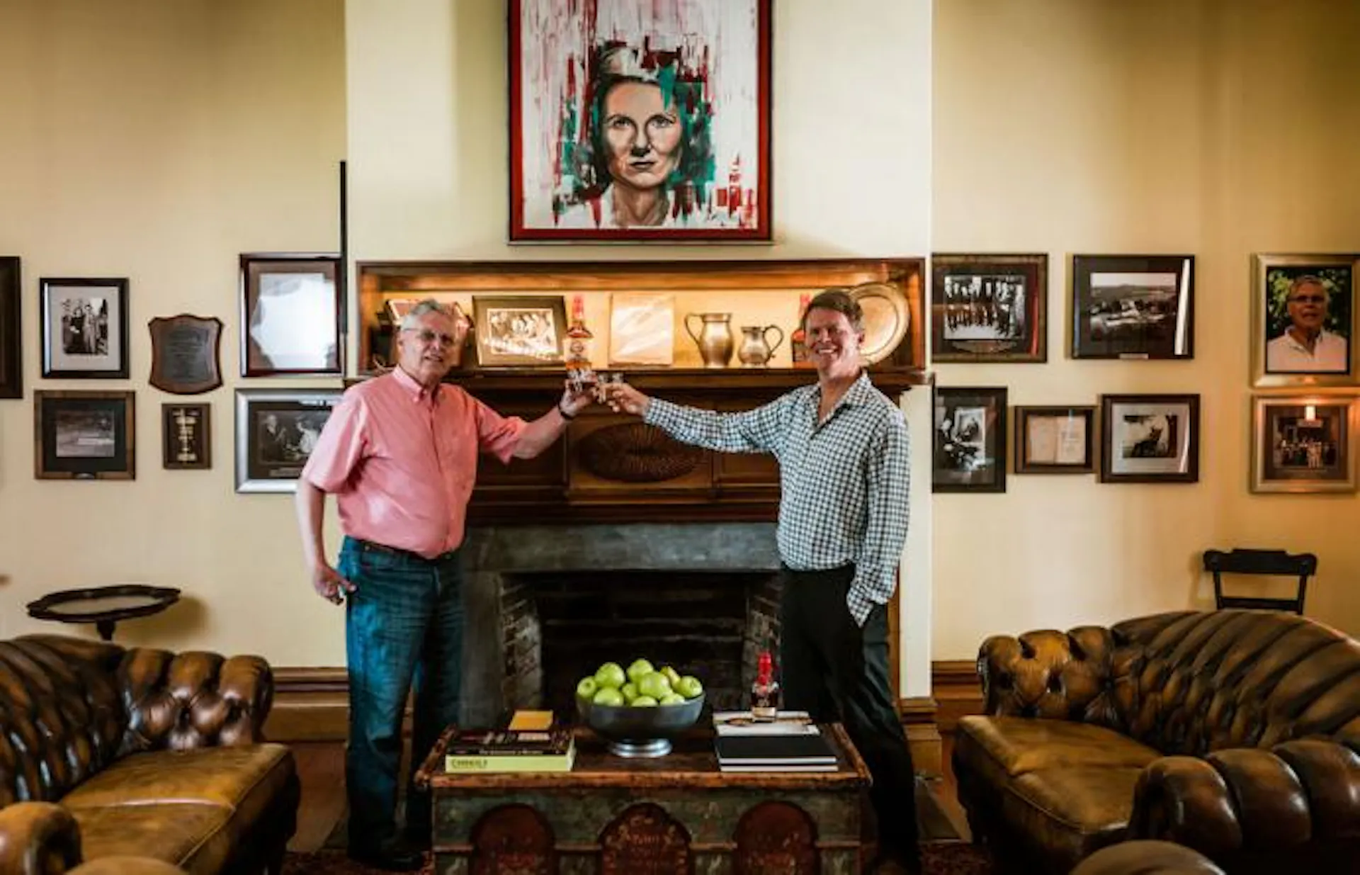 A photo of Bill and Rob Samuels at Makers Mark Distillery