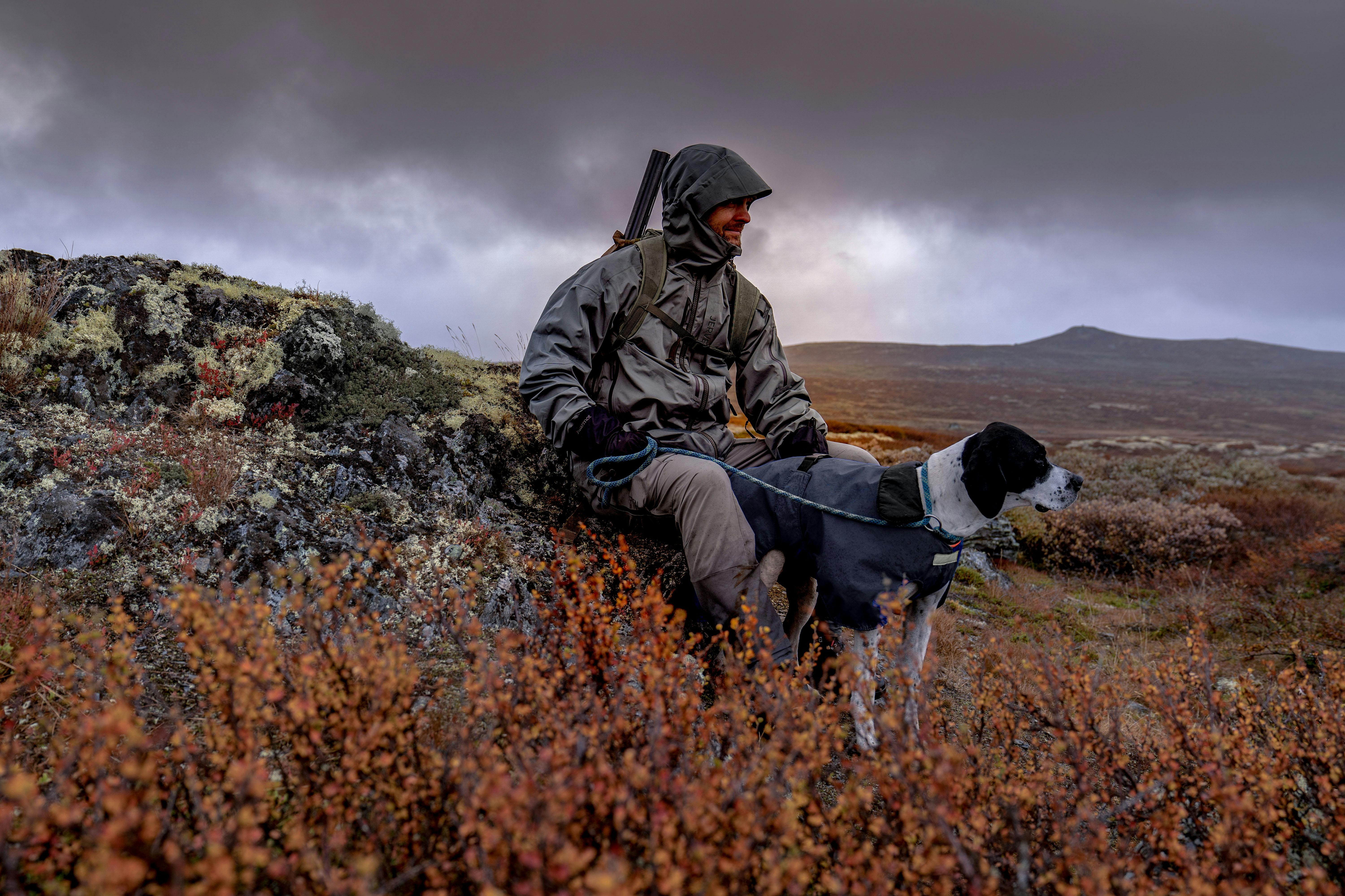 Mens Tundra Shell Jacket for mountain hunting in Sedona Sage color.