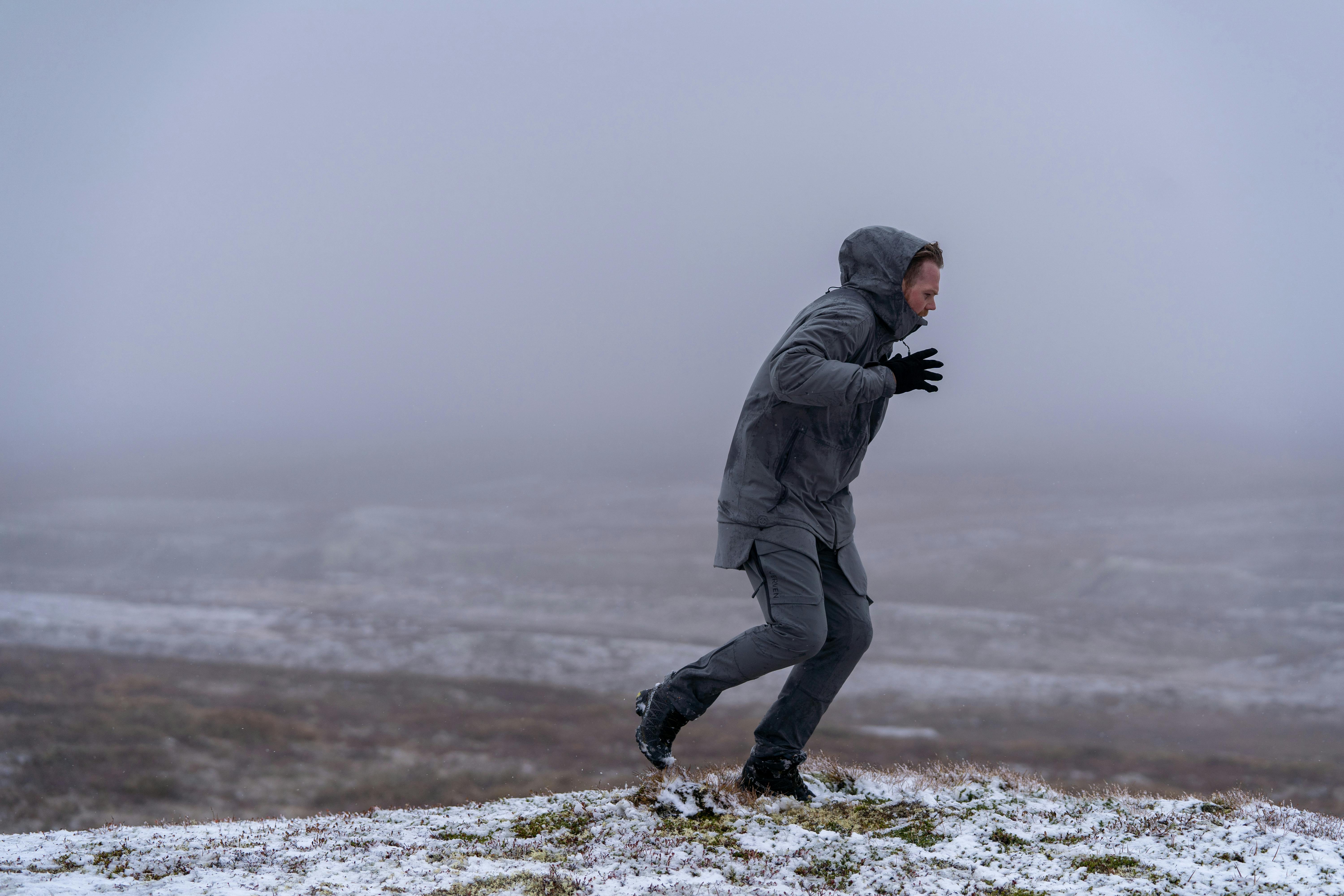 Full set of Tundra Thermo Jacket and Tundra Flex Pant in Sedona Sage, intended for mountain hunting.