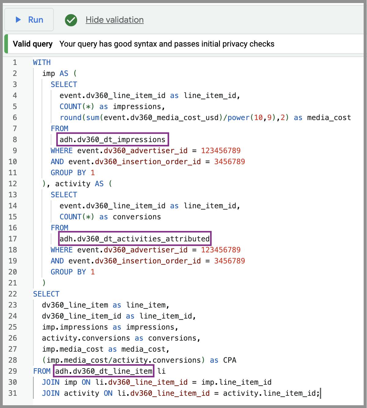 ADH Query