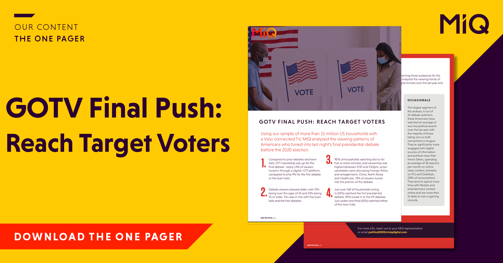 Gotv final push: reach target voters